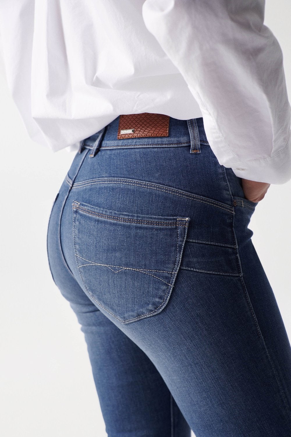 SALSA Secret Push In Skinny Jeans - Midnight Ink Blue - 127185.8503