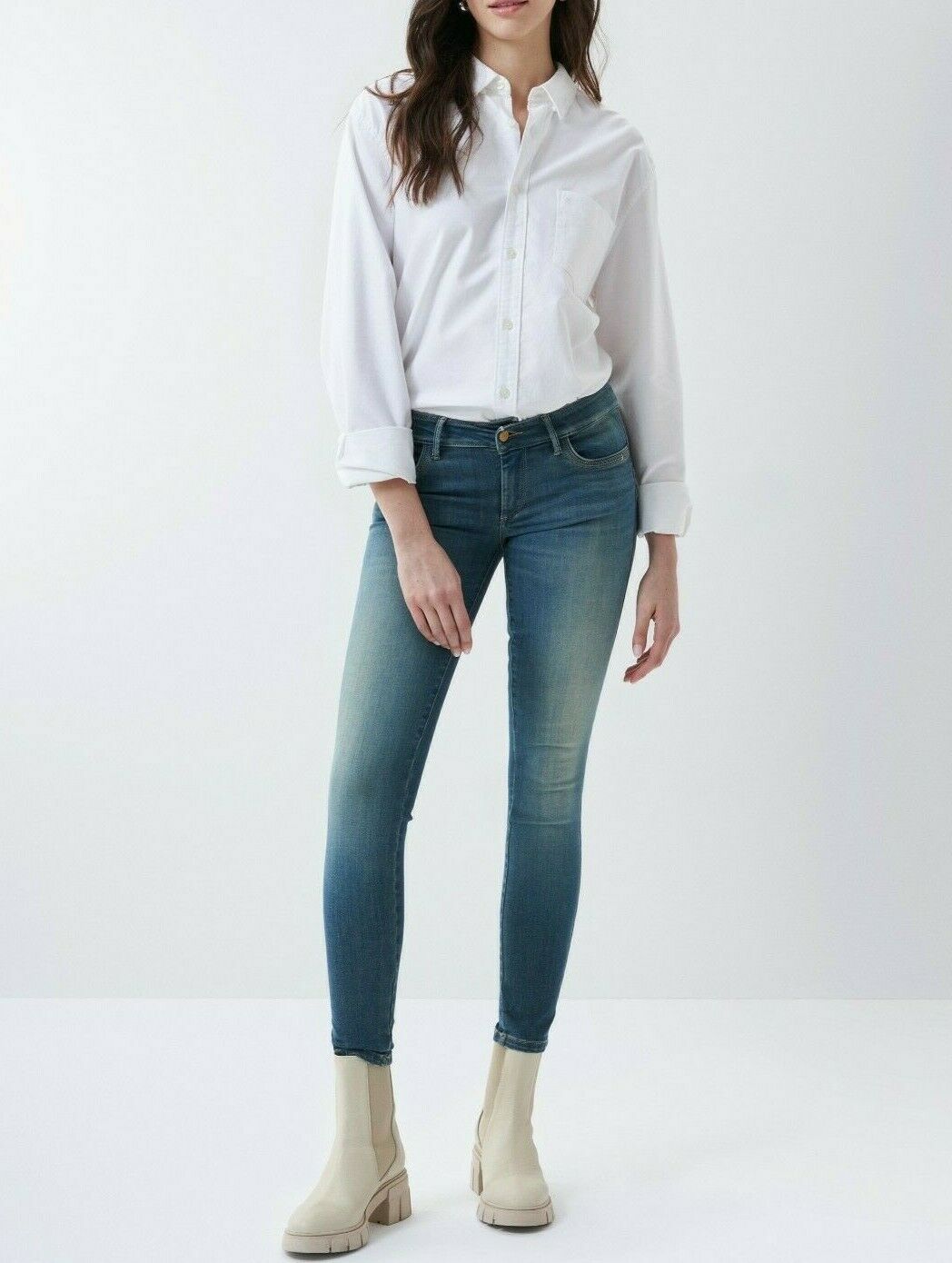SALSA Wonder Push Up Skinny-Jeans - Faded Atlantic Blue - 125943.8504