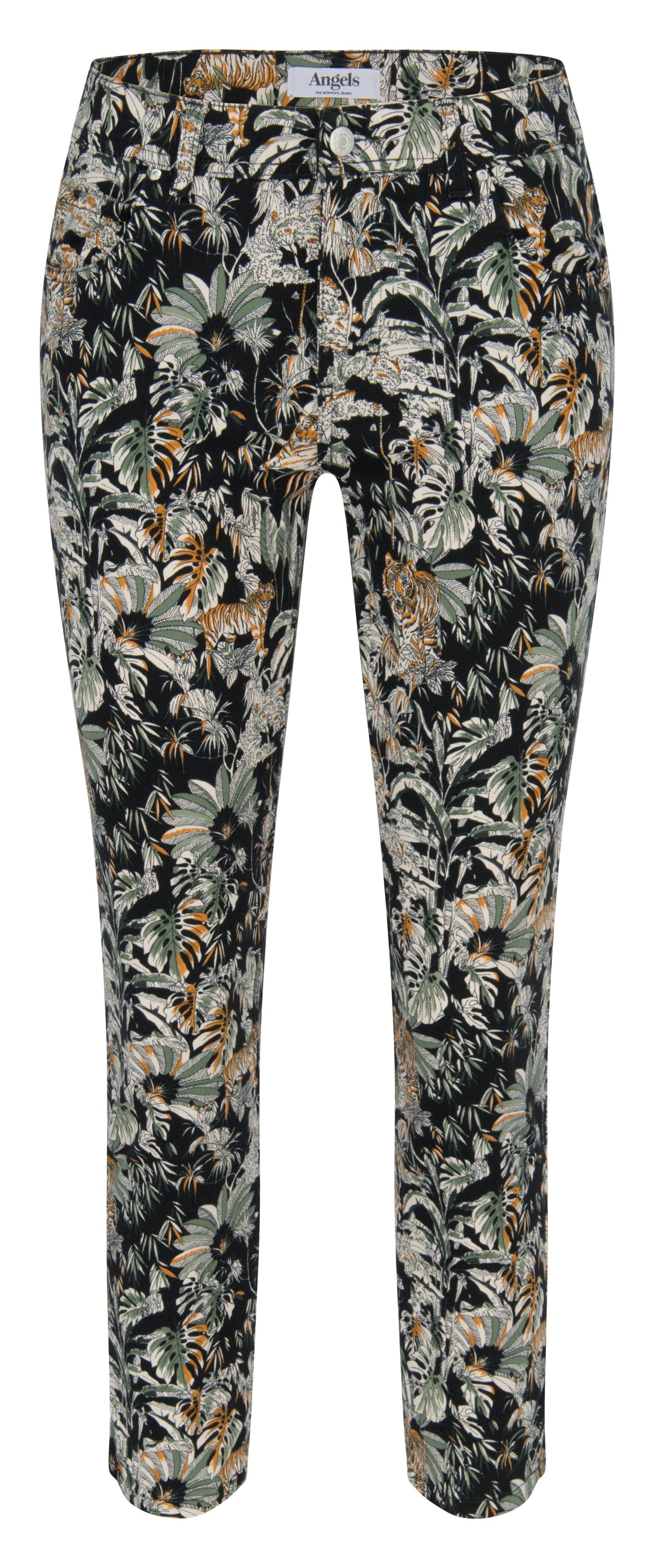 ANGELS Ornella Slit Capri-Hose - Black Jungle - 939 682207.109