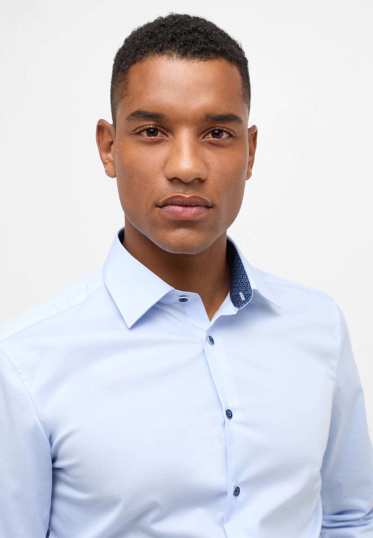 ETERNA SLIM FIT Performance Shirt Langarm Hemd hellblau 4060-10-F14P von Eterna