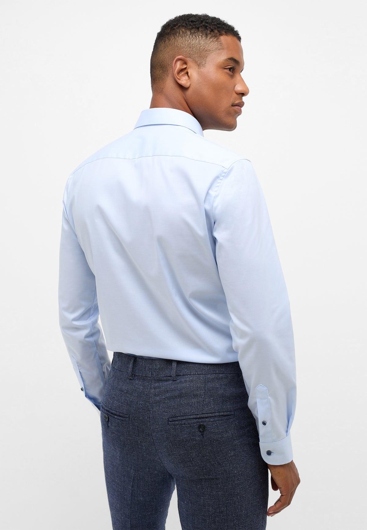 ETERNA SLIM FIT Performance Shirt Langarm Hemd hellblau 4060-10-F14P von Eterna