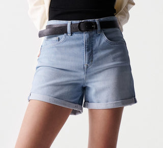 SALSA Glamour Push In Jeans Shorts - Misty Shore Blue - 21005716.0851