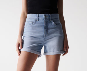 SALSA Glamour Push In Jeans Shorts - Misty Shore Blue - 21005716.0851