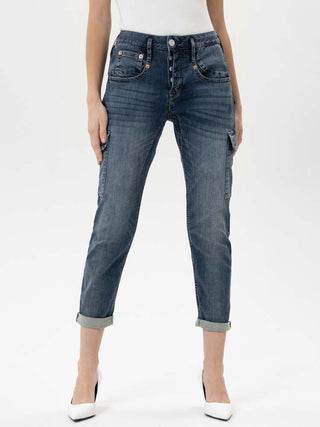 HERRLICHER Shyra Cargo Jogg Denim relaxed - Deep Indigo Wash - 5878-D9648-771