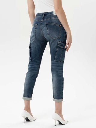 HERRLICHER Shyra Cargo Jogg Denim relaxed - Deep Indigo Wash - 5878-D9648-771