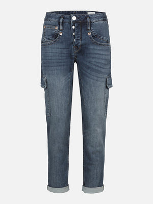 HERRLICHER Shyra Cargo Jogg Denim relaxed - Deep Indigo Wash - 5878-D9648-771