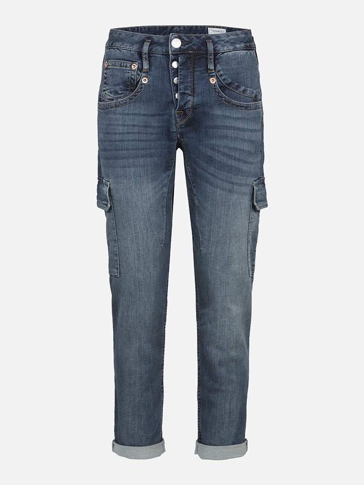 HERRLICHER Shyra Cargo Jogg Denim relaxed - Deep Indigo Wash - 5878-D9648-771
