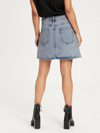 CROSS JEANS Skirt Mini A-Linien - Light Denim Sky - B302-008
