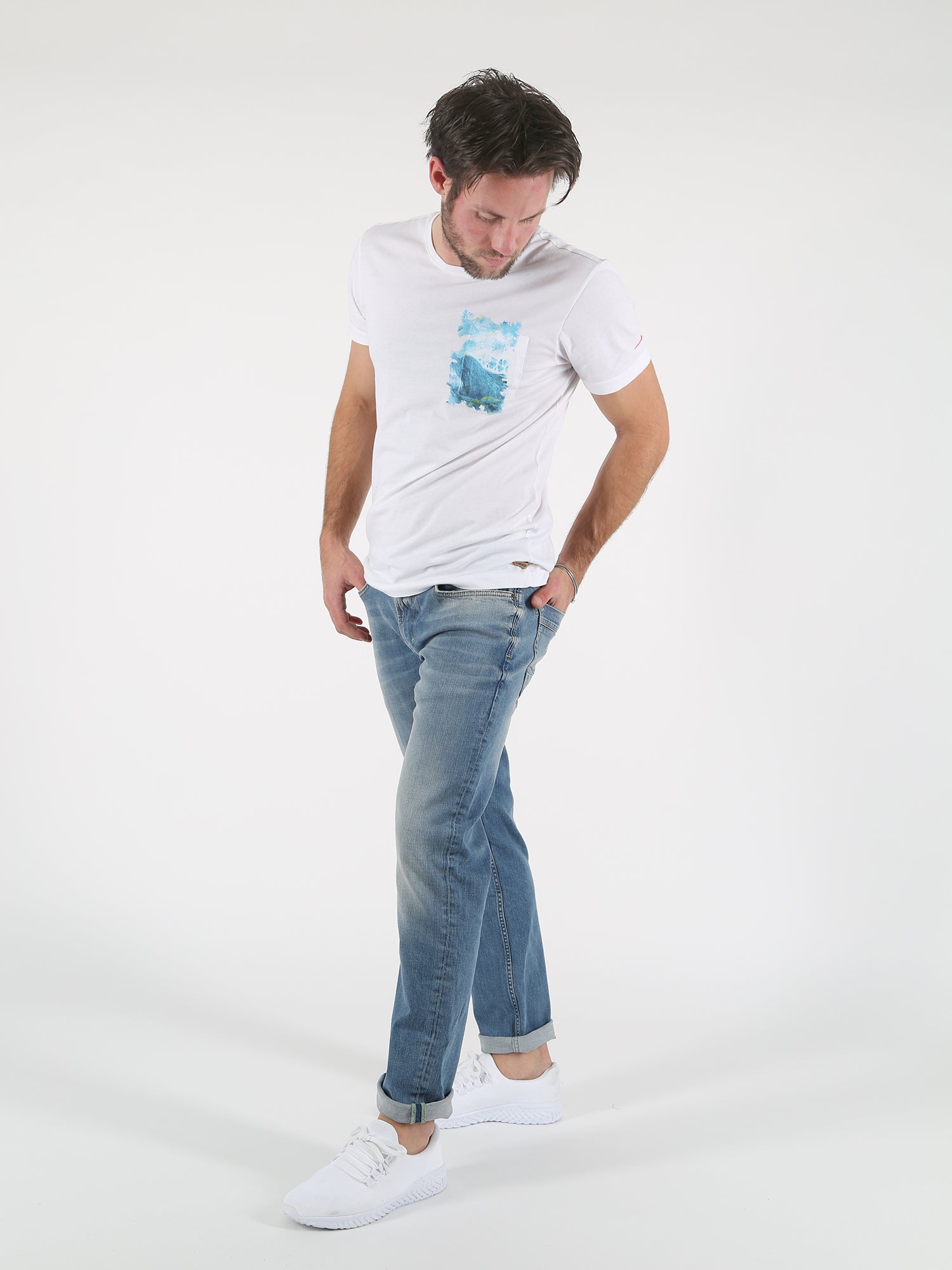 MOD JEANS Thomas Five Pocket - Weathered Horizon Blue - SP21-1009.1977 von MOD Jeans