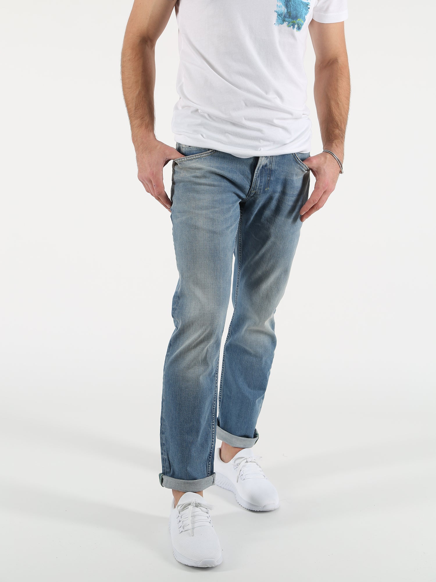 MOD JEANS Thomas Five Pocket - Weathered Horizon Blue - SP21-1009.1977