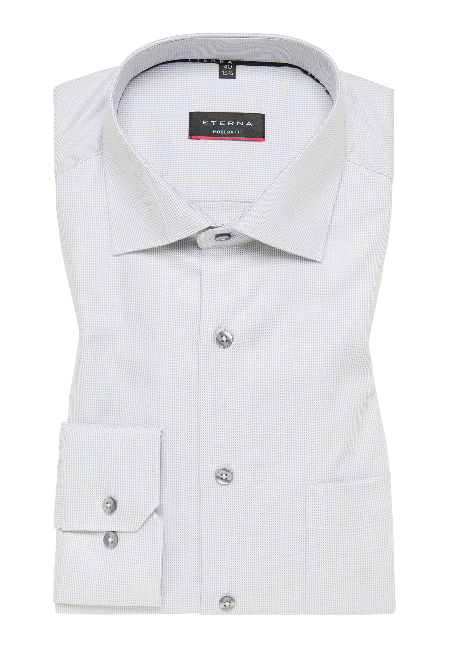 ETERNA MODERN FIT Langarm Hemd - Moonlit White - 3116-32-X169 von Eterna
