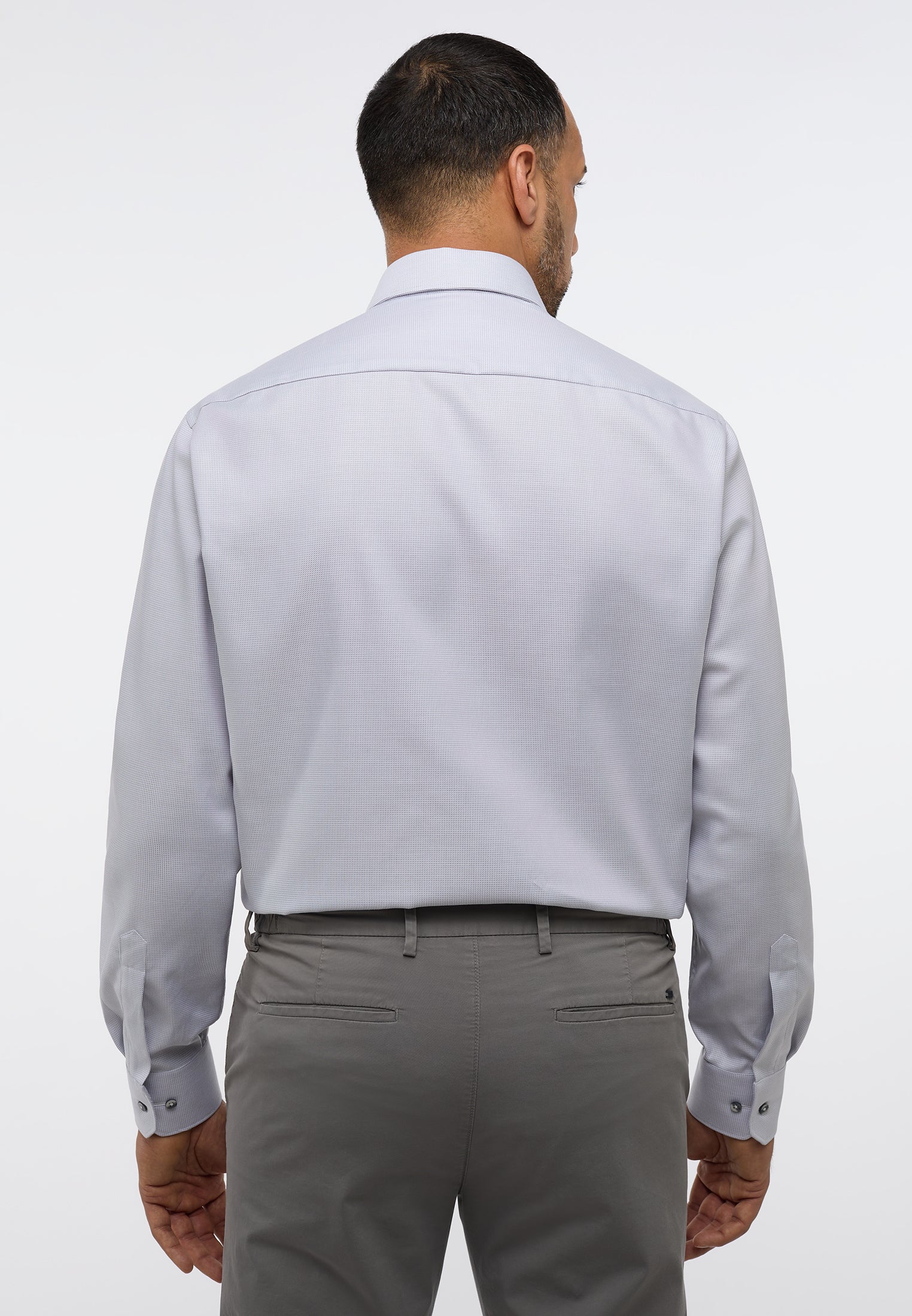 ETERNA COMFORT FIT Langarm Hemd - Silver Mist Twill - 3116-32-E169 von Eterna