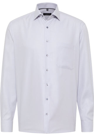 ETERNA COMFORT FIT Langarm Hemd - Silver Mist Twill - 3116-32-E169