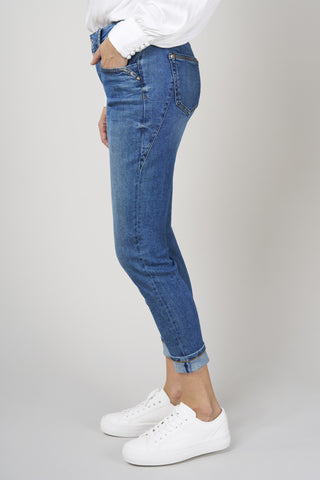 BLUE FIRE Gigi Slim Tapered Jeans - Sunlit Stone Blue - 1112.261