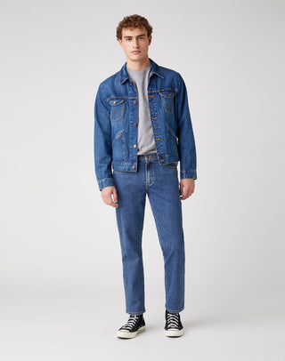 WRANGLER TEXAS stonewash Straight Jeans - Seabreeze Indigo Denim - W12133010