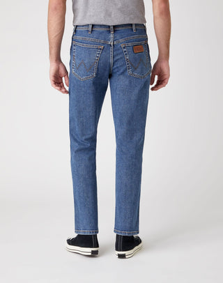 WRANGLER TEXAS stonewash Straight Jeans - Seabreeze Indigo Denim - W12133010