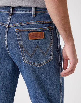 WRANGLER TEXAS stonewash Straight Jeans - Seabreeze Indigo Denim - W12133010