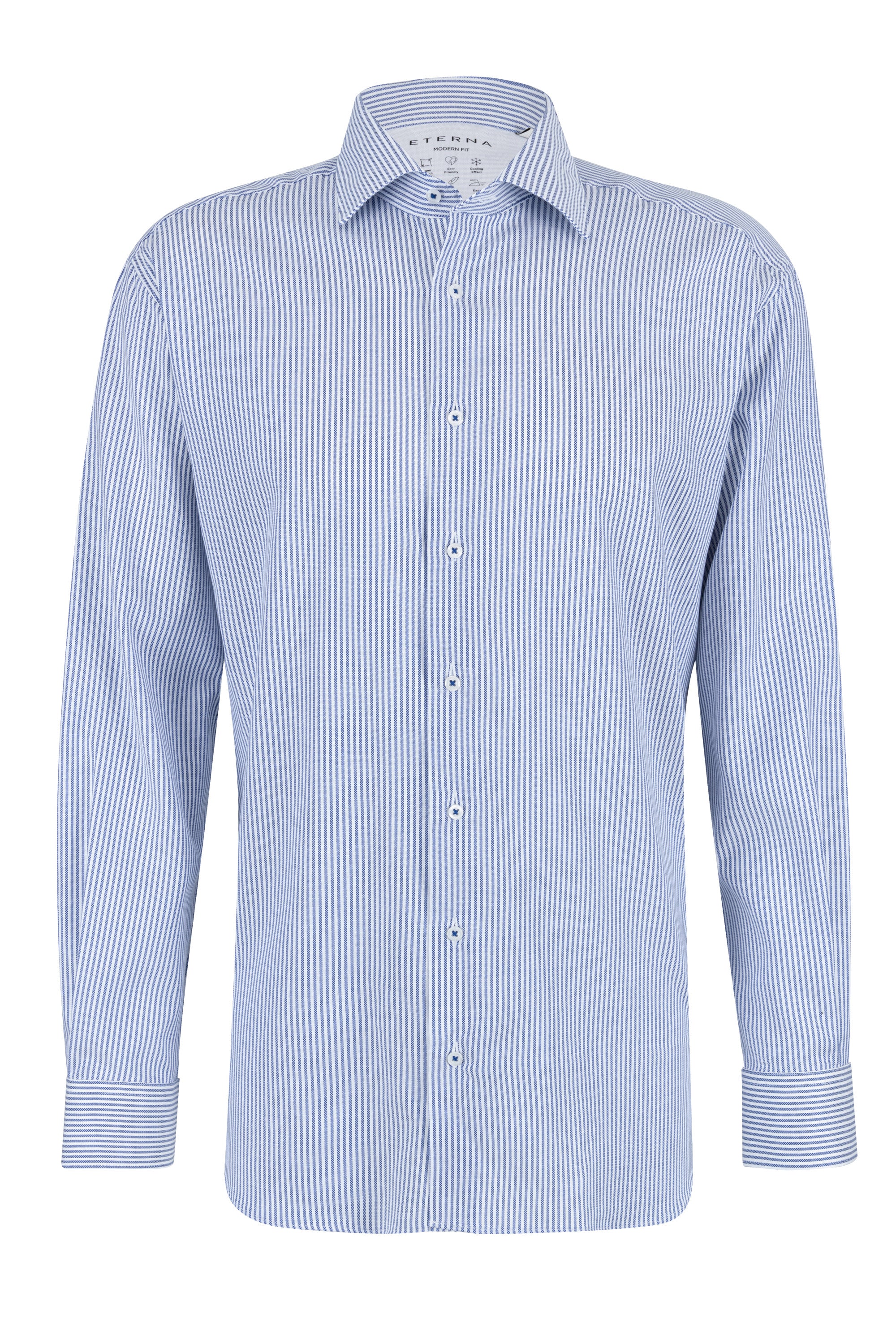 ETERNA MODERN FIT Performance Shirt - Seaside Haze Blue - 4149-15-X18K