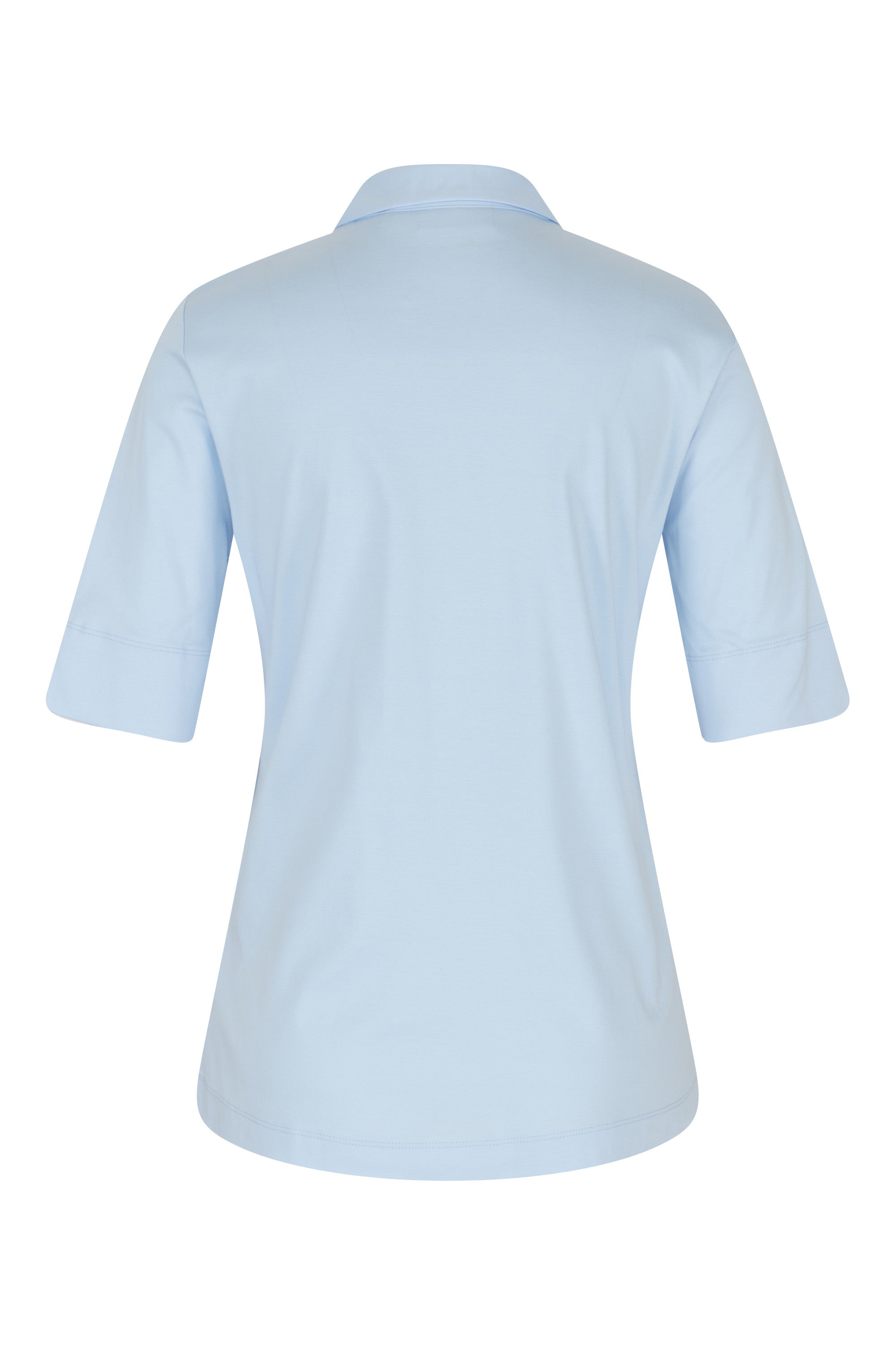 ETERNA FITTED Kurzarm Bluse hellblau stretch 5158-11-H554 - JERSEY SHIRT von Eterna