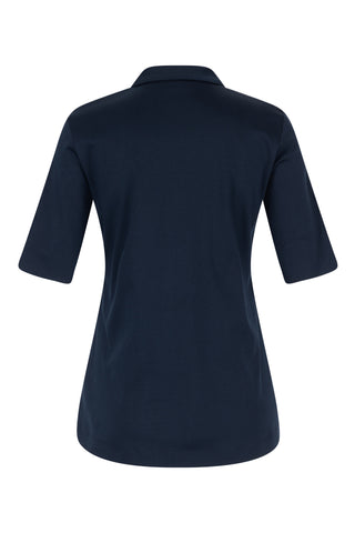 ETERNA FITTED Kurzarm Bluse marine stretch 5158-19-H554 - JERSEY SHIRT