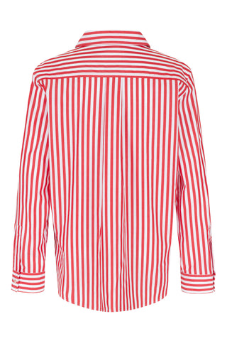 ETERNA REGULAR FIT Langarm Bluse rot gestreift 6366-50-D456