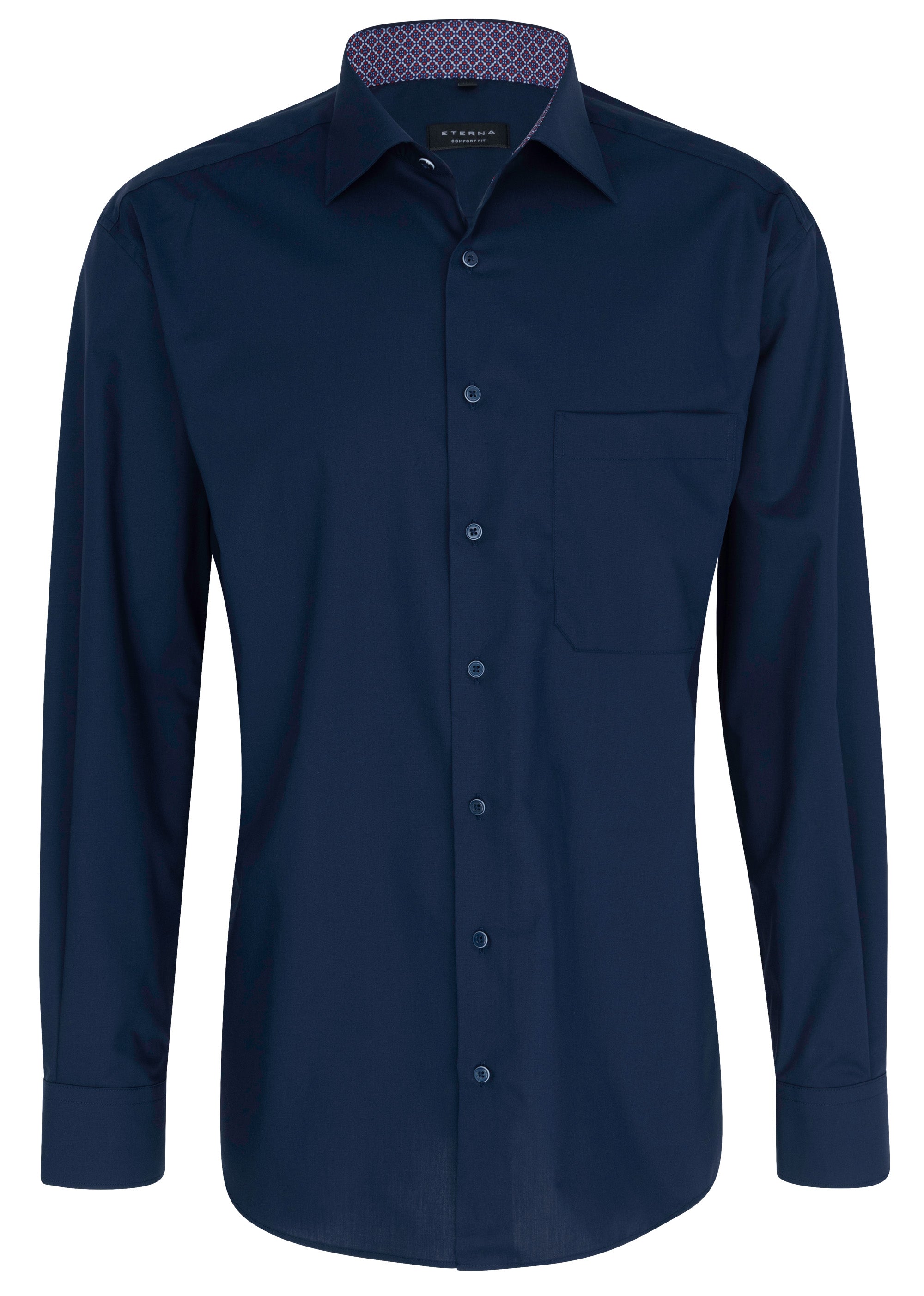 ETERNA COMFORT FIT Langarm Hemd - Deep Navy Stitch - 1300-19-E149