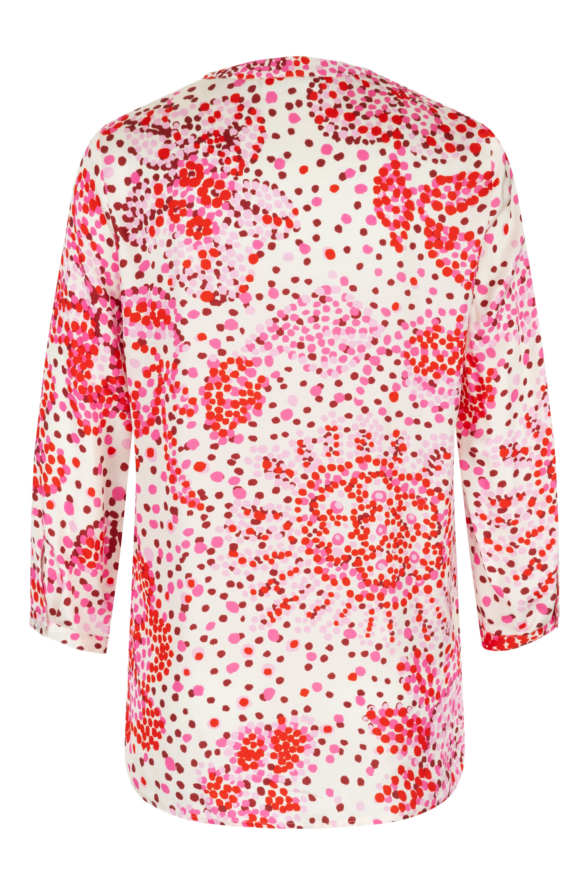 ETERNA LOOSE FIT 3/4-Arm Bluse rose print 7881-53-R422 - SATIN SHIRT