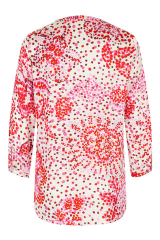 ETERNA LOOSE FIT 3/4-Arm Bluse rose print 7881-53-R422 - SATIN SHIRT