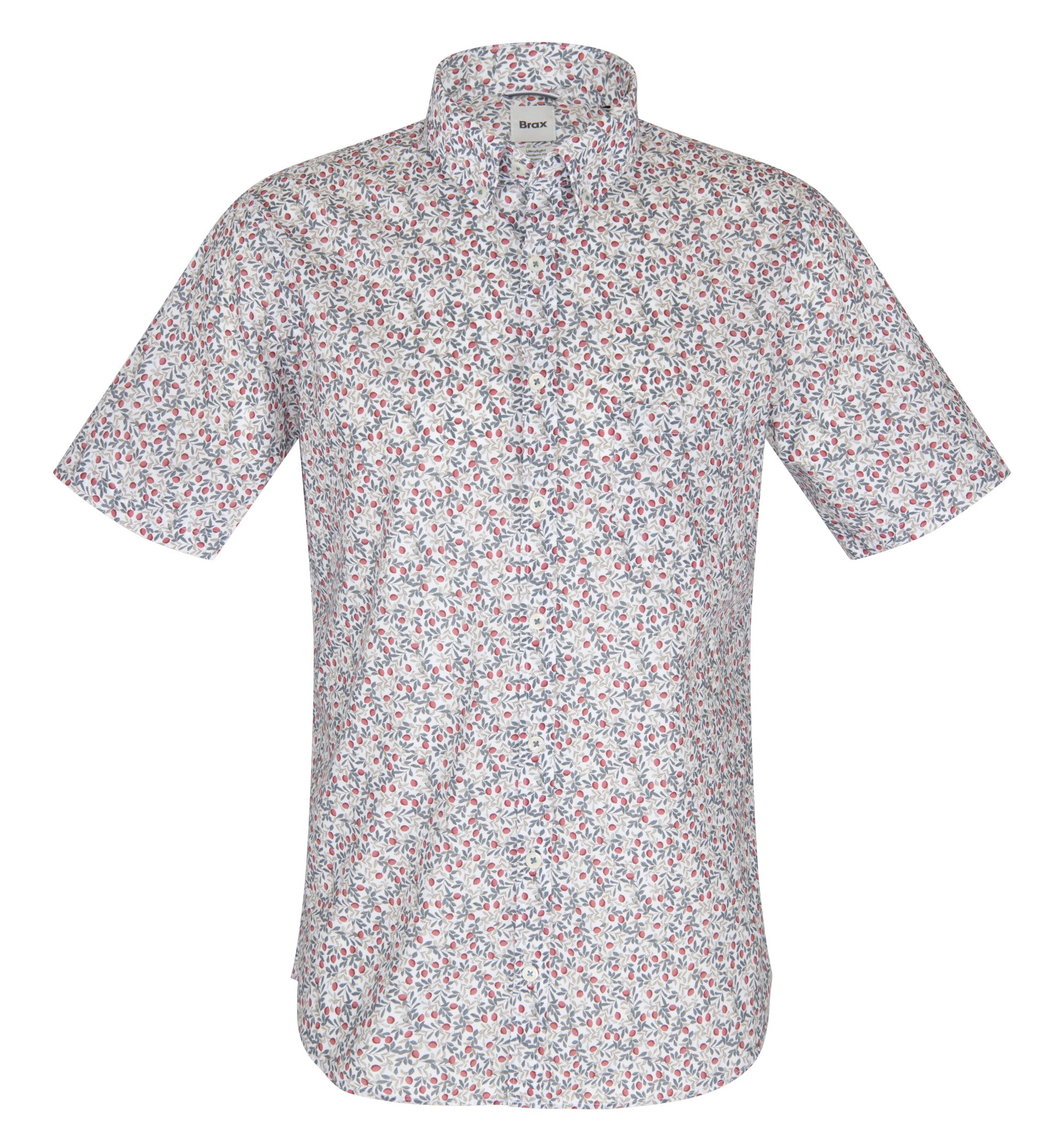BRAX DAN P Kurzarm Hemd magenta print 74411900 74-0034-84