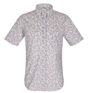 BRAX DAN P Kurzarm Hemd magenta print 74411900 74-0034-84