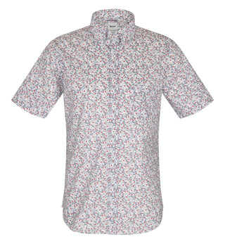 BRAX DAN P Kurzarm Hemd magenta print 74411900 74-0034-84