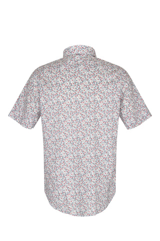 BRAX DAN P Kurzarm Hemd magenta print 74411900 74-0034-84