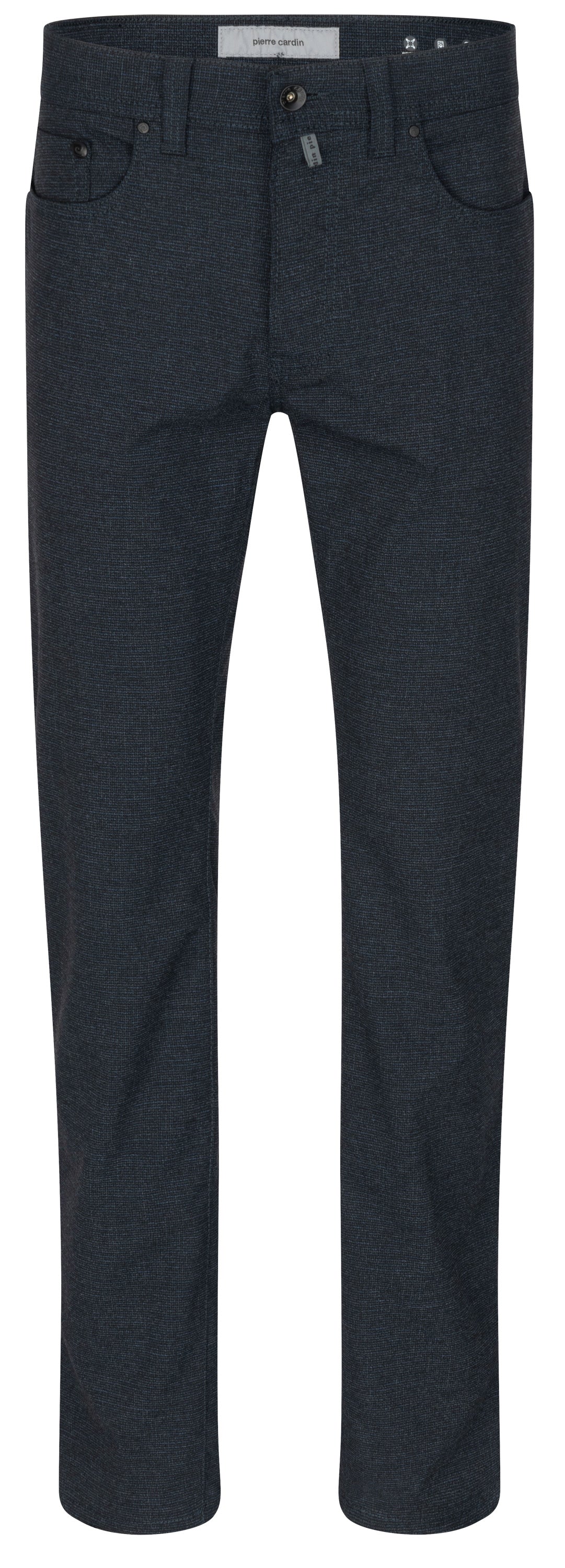 PIERRE CARDIN LYON TAPERED - Midnight Herringbone Navy - 34540 1031.6321