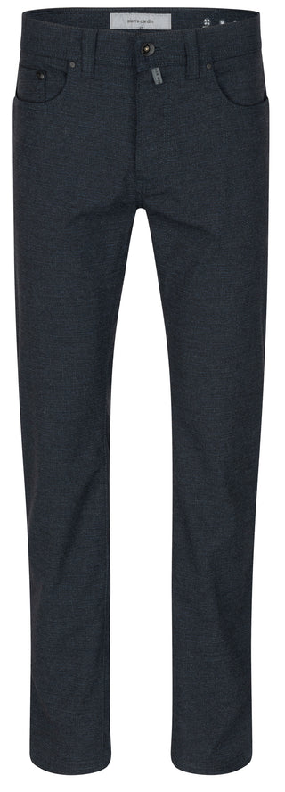 PIERRE CARDIN LYON TAPERED - Midnight Herringbone Navy - 34540 1031.6321
