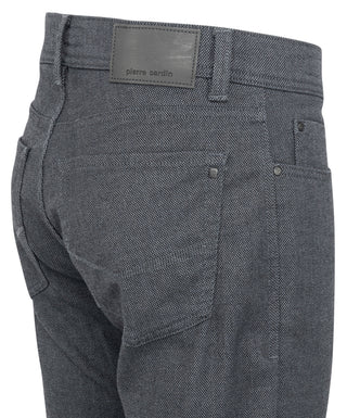 PIERRE CARDIN LYON TAPERED Hose - Dark Slate Herringbone - 34540 1033.9314