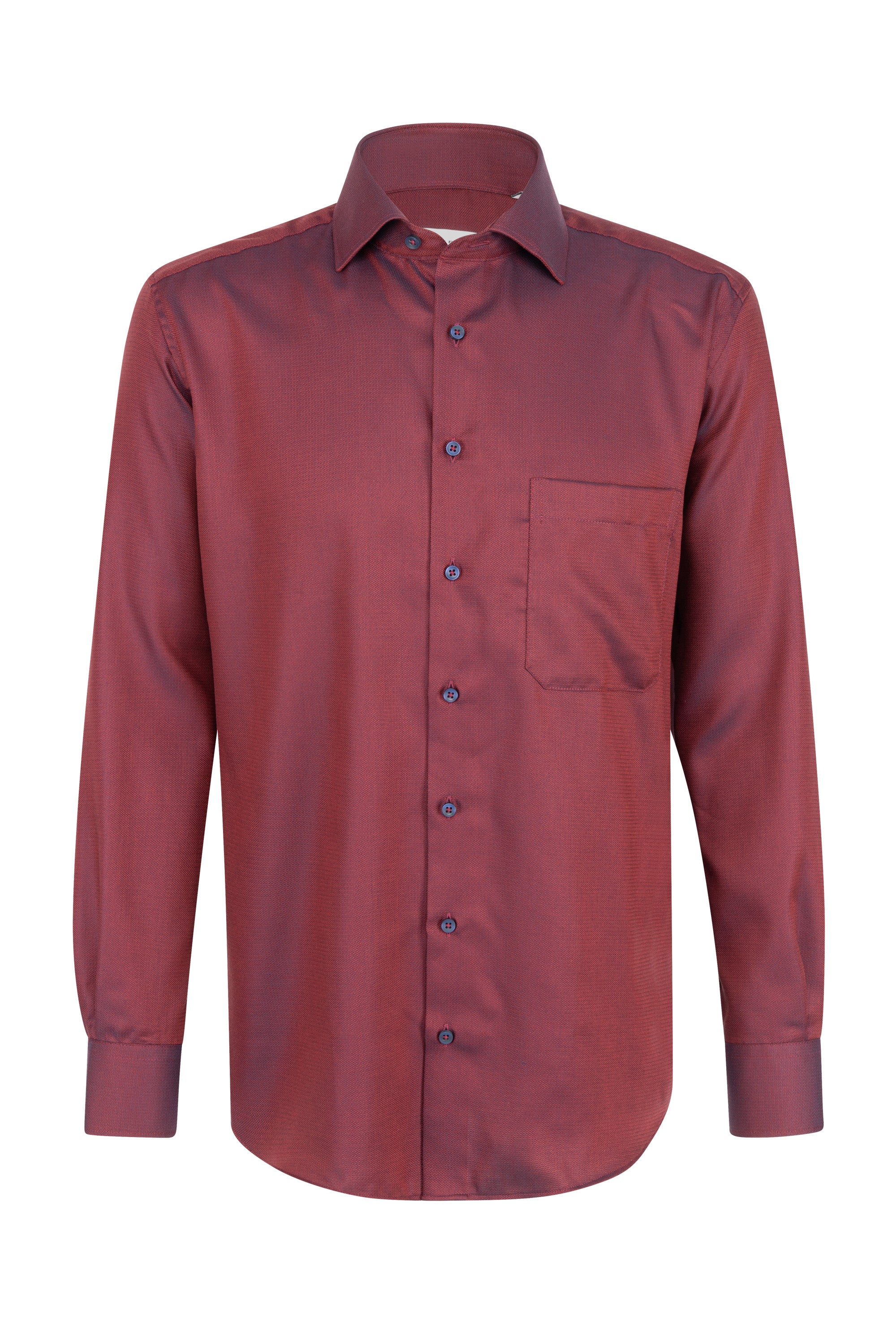 ETERNA COMFORT FIT Langarm Hemd - Bordeaux Mist - 3475-59-E19K