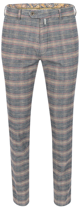 MEYER HOSEN Bonn Chino - Harbor Tartan Beige - Bonn 2-8604-42