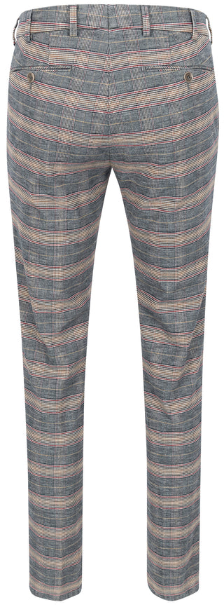 MEYER HOSEN Bonn Chino - Harbor Tartan Beige - Bonn 2-8604-42