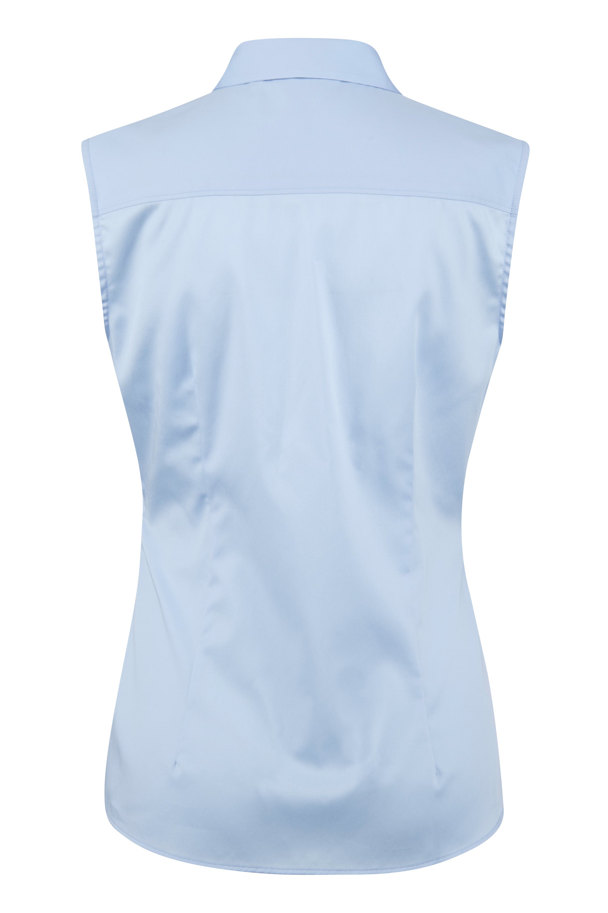 ETERNA Regular Fit Blusen ärmellos - Powder Sky Blue - 5585-12-A217