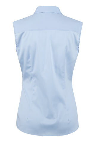 ETERNA Regular Fit Blusen ärmellos - Powder Sky Blue - 5585-12-A217