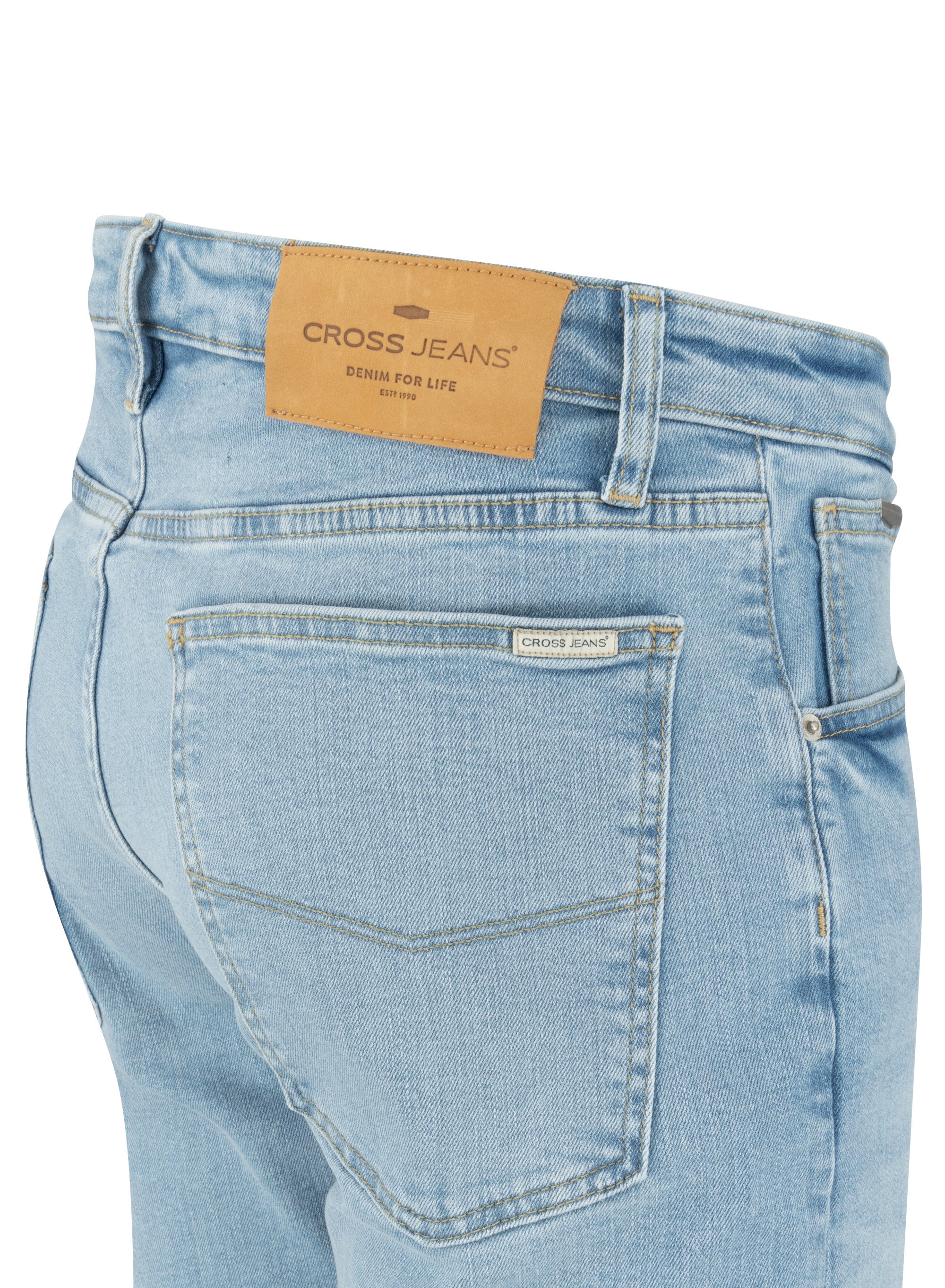 CROSS JEANS Damien Jeanshose - Light Seaglass Blue - E198-087 von Cross Jeans