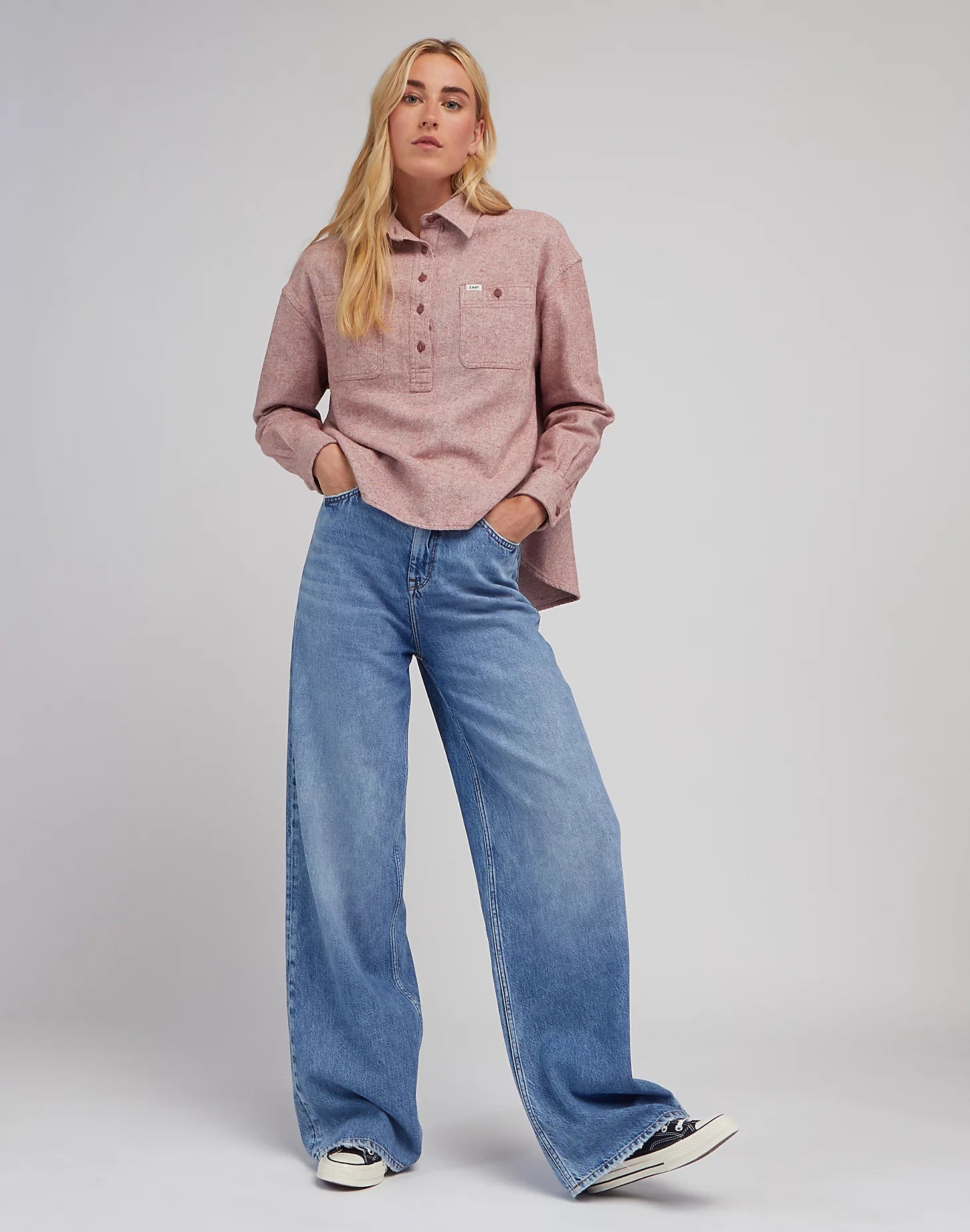 LEE STELLA A LINE take the hint WIDE LEG Schlaghose - Ocean Washway - 112346641 von LEE