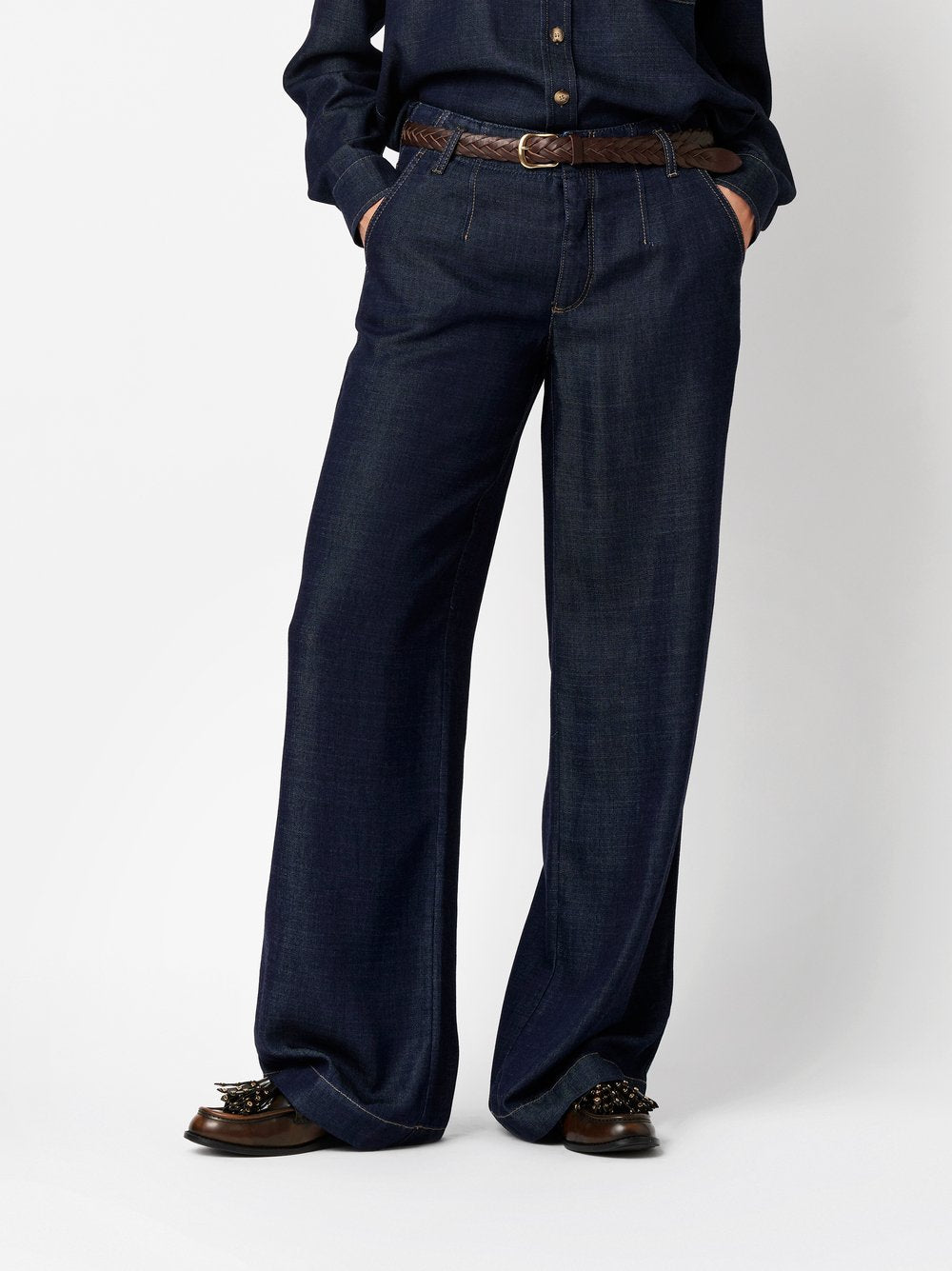 TONI LIV TAILORED Wide Leg Hose - Deep Navy Rinse - 1-1125-27-12048.059