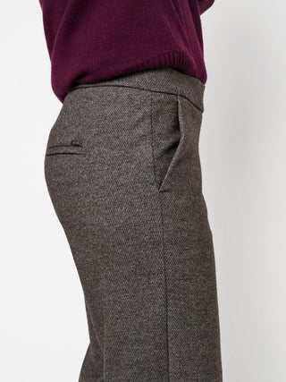 TONI Jenny Wide Leg - Charcoal Tweed Grey - 1-1213-61-68009.086