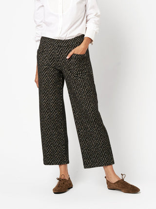 TONI SUE WIDE CHIC 7/8 - Herringbone Mocha Black - 1-1805-75-67094.751