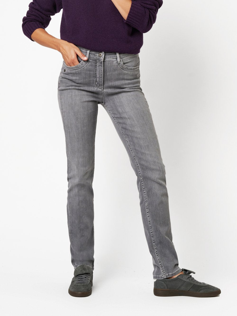 TONI BE LOVED Slim Jeans - Silver Mist Grey - 1-1226-42-12030.862
