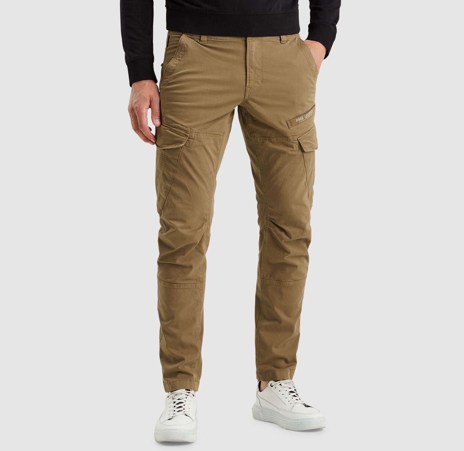 PME LEGEND NORDROP Cargo Stretch Twill - Amber Olive - PTR2408602-7148