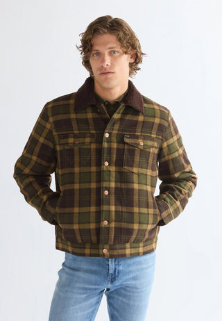 WRANGLER REGULAR WOOL TRUCKER Übergangsjacke olive 112387071