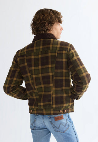 WRANGLER REGULAR WOOL TRUCKER Übergangsjacke olive 112387071
