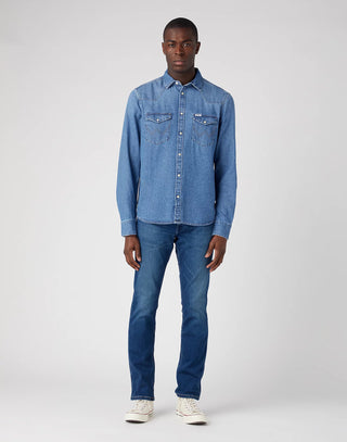WRANGLER GREENSBORO Straight Jeans - Coastal Denim Blue - 112341412